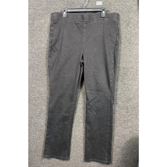 NYDJ Marilyn Straight Jeans Womens Size 16 Black Denim Stretch High Rise - Picture 1 of 9